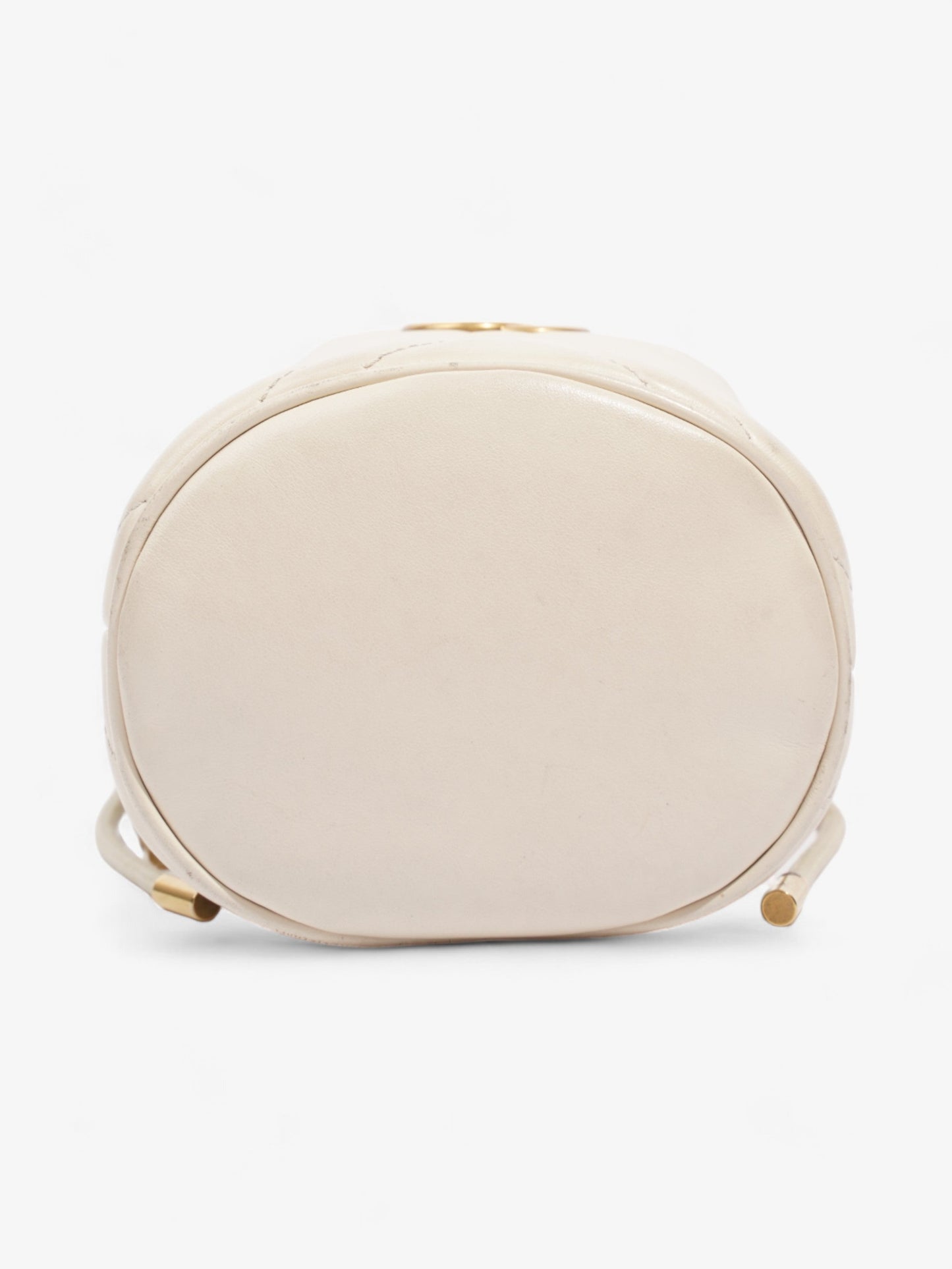 Gucci Marmont Bucket Bag White Leather