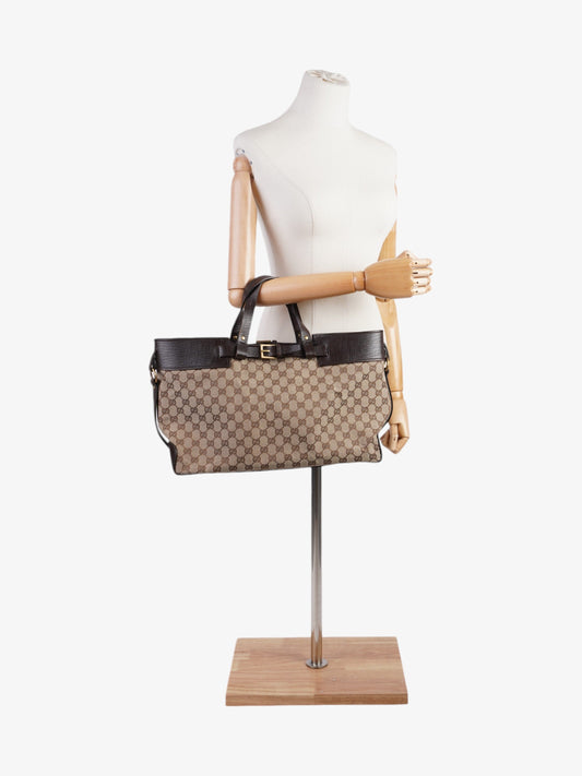 Gucci Tote Beige / Brown Canvas