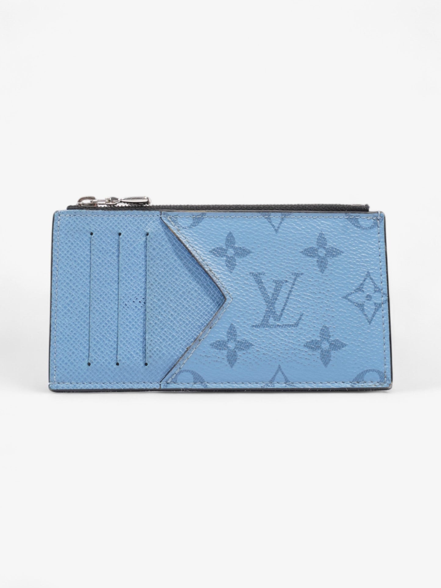 Louis Vuitton Card Holder Blue Leather