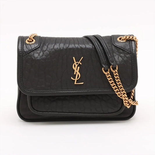 Saint Laurent Black Grained Calfskin Niki Mini [Clearance Sale]