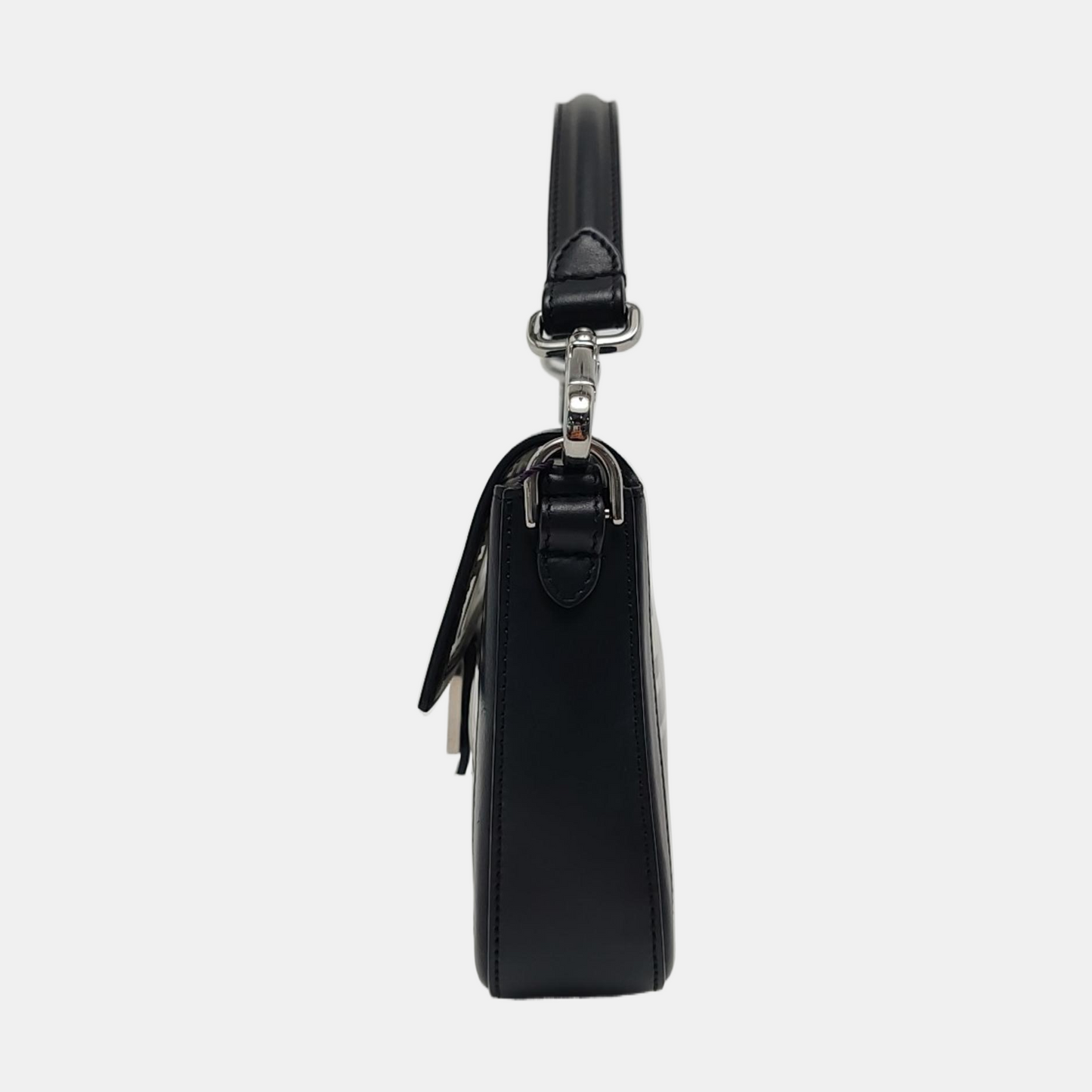 Fendi Baguette Medium Transparent PVC Black Zucca Crossbody Bag