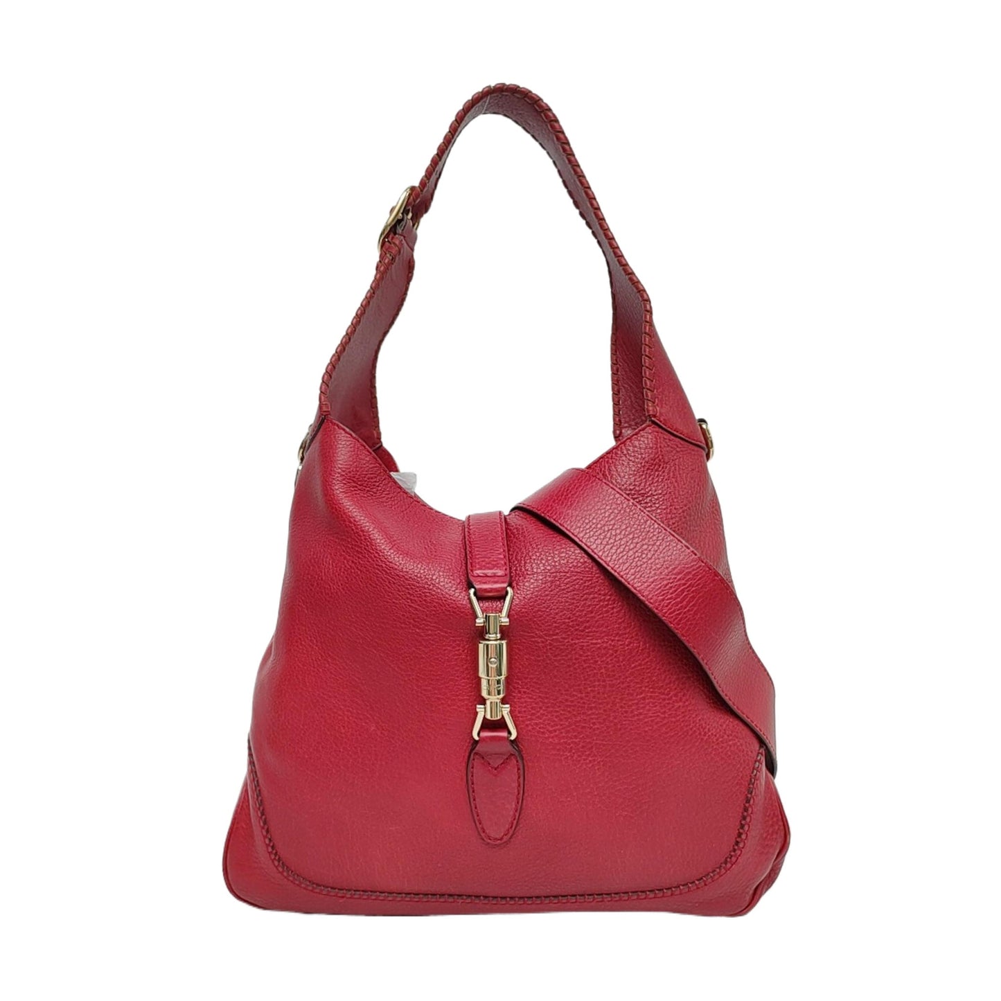 Gucci Jackie Medium Red Calfskin Leather Crossbody Bag