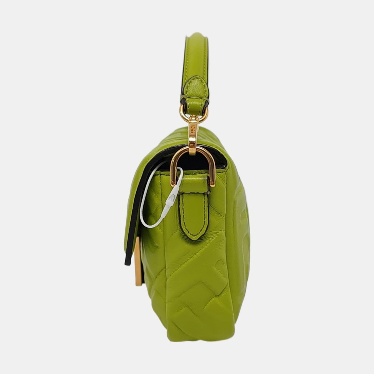 Fendi Baguette Mini Green Nappa Leather Crossbody Bag