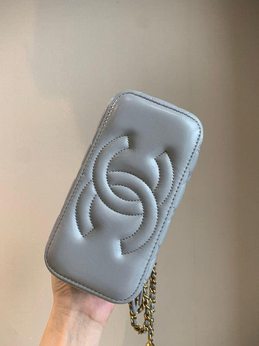 Chanel Pearl Crush Vanity Case with Chain Quilted Lambskin Small Crossbody