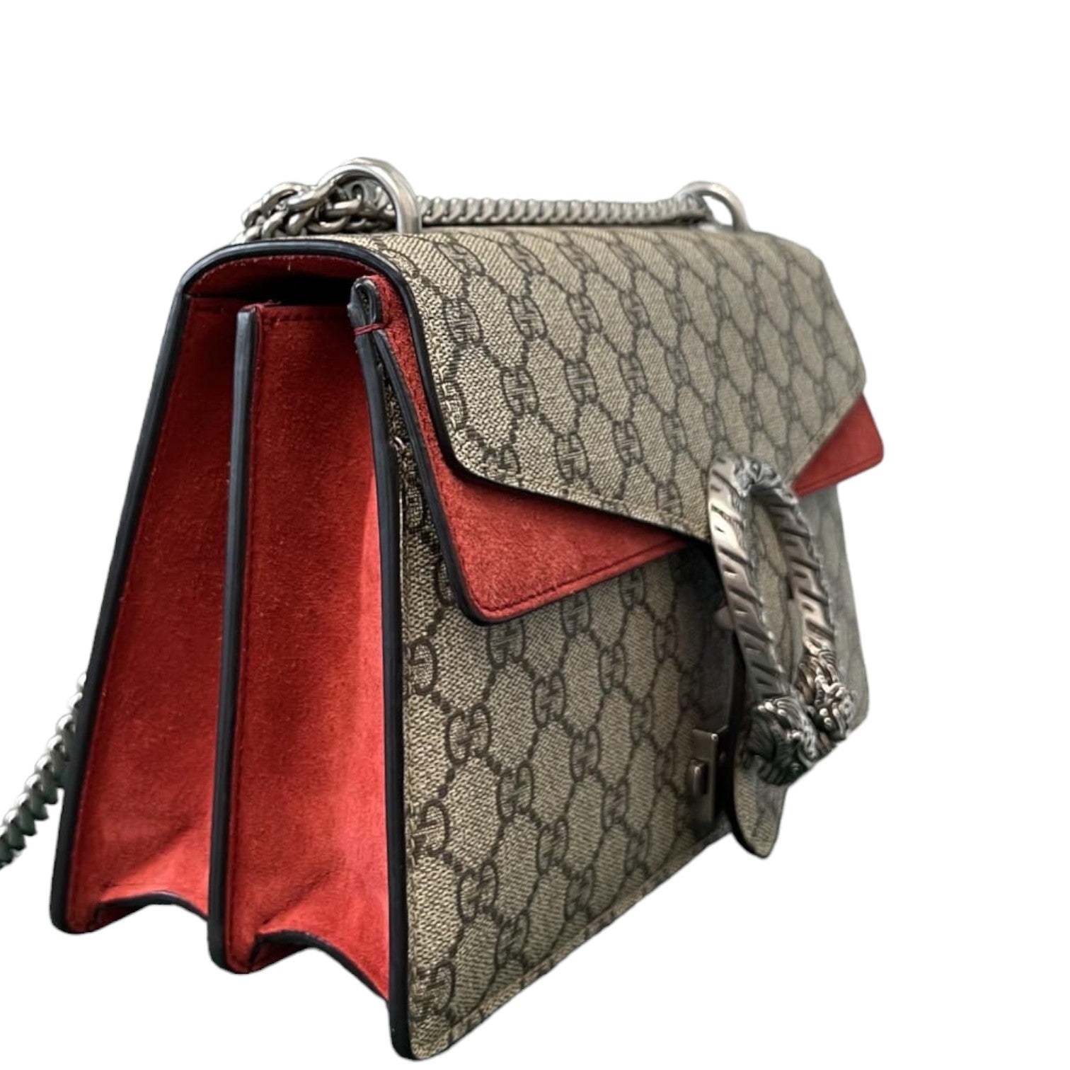 Gucci Monogram Chain Leather Shoulder Bag
