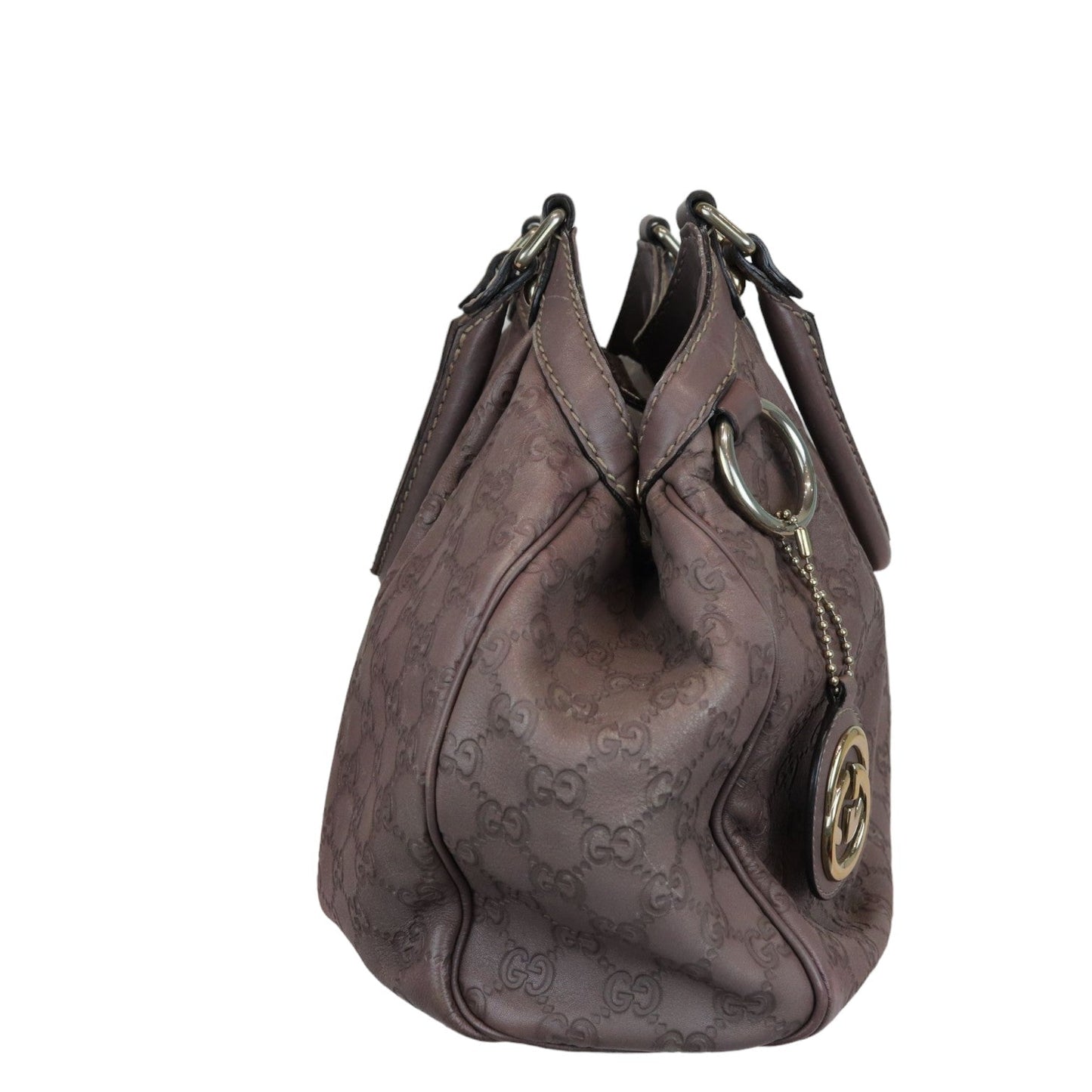 Gucci Monogram Leather Top Handle Tote
