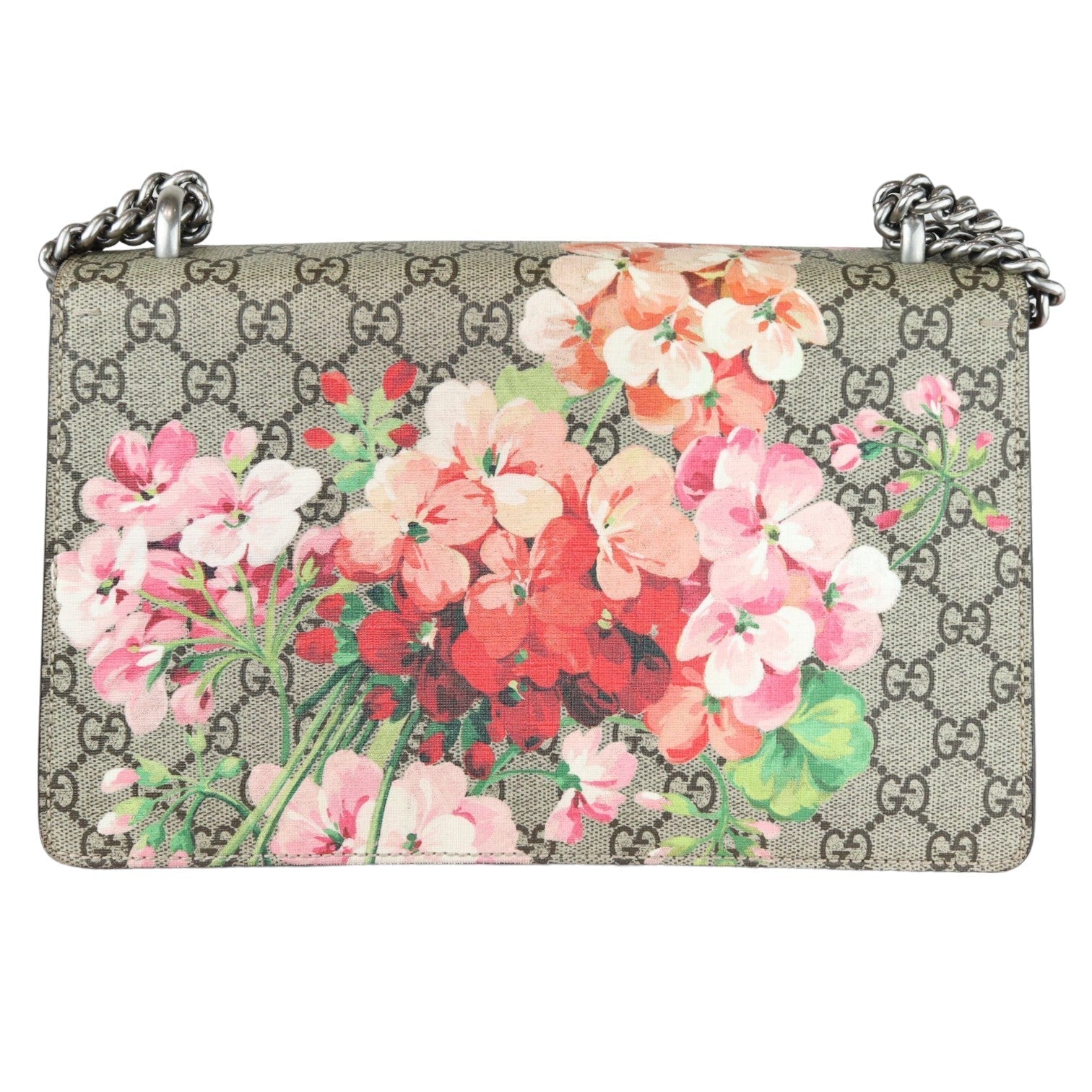 Gucci Monogram Chain Canvas Shoulder Bag