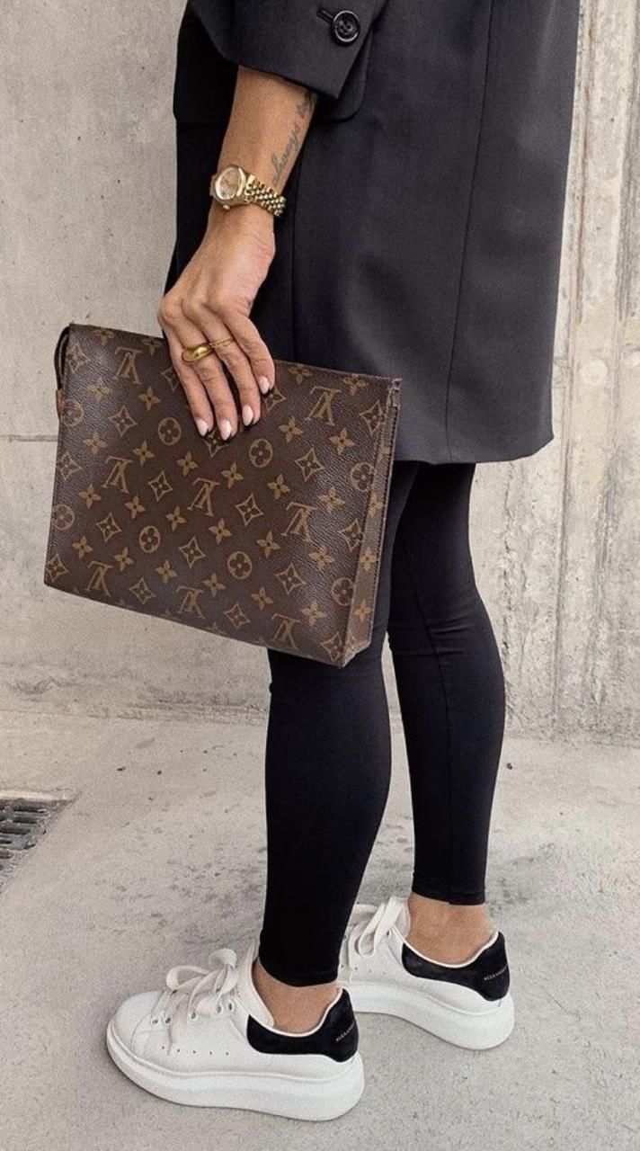 Louis Vuitton Crossbody Women Pouch  2-Piece Set (Brown/Pink)