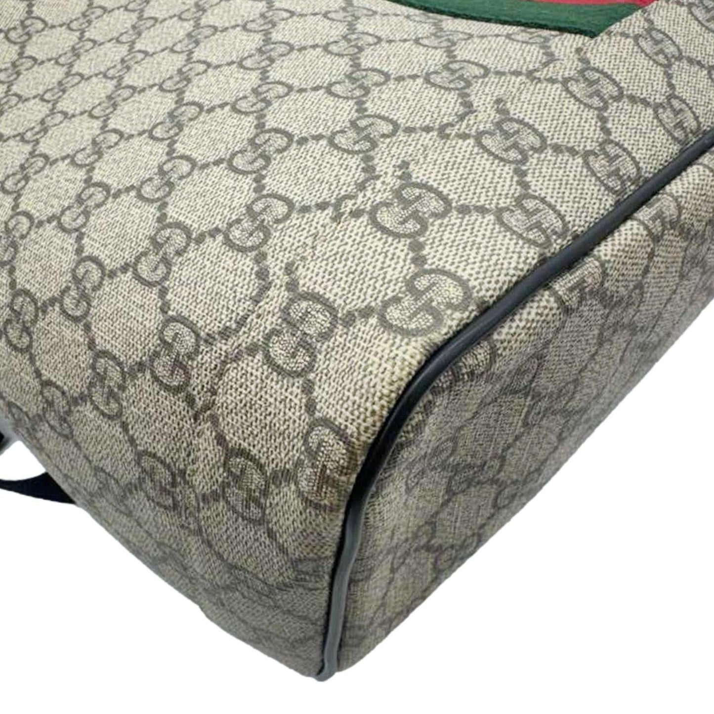 GUCCI Web GG Supreme Canvas Backpack Beige 443805
