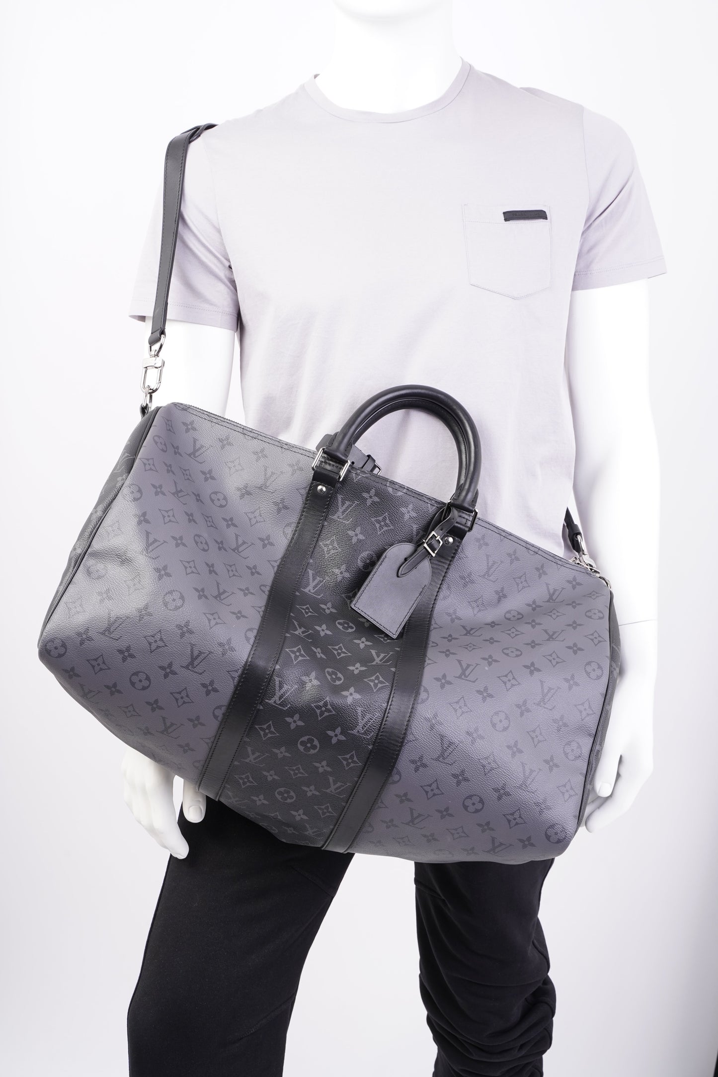 Louis Vuitton Keepall Bandouliere Reverse Monogram Eclipse Canvas 50