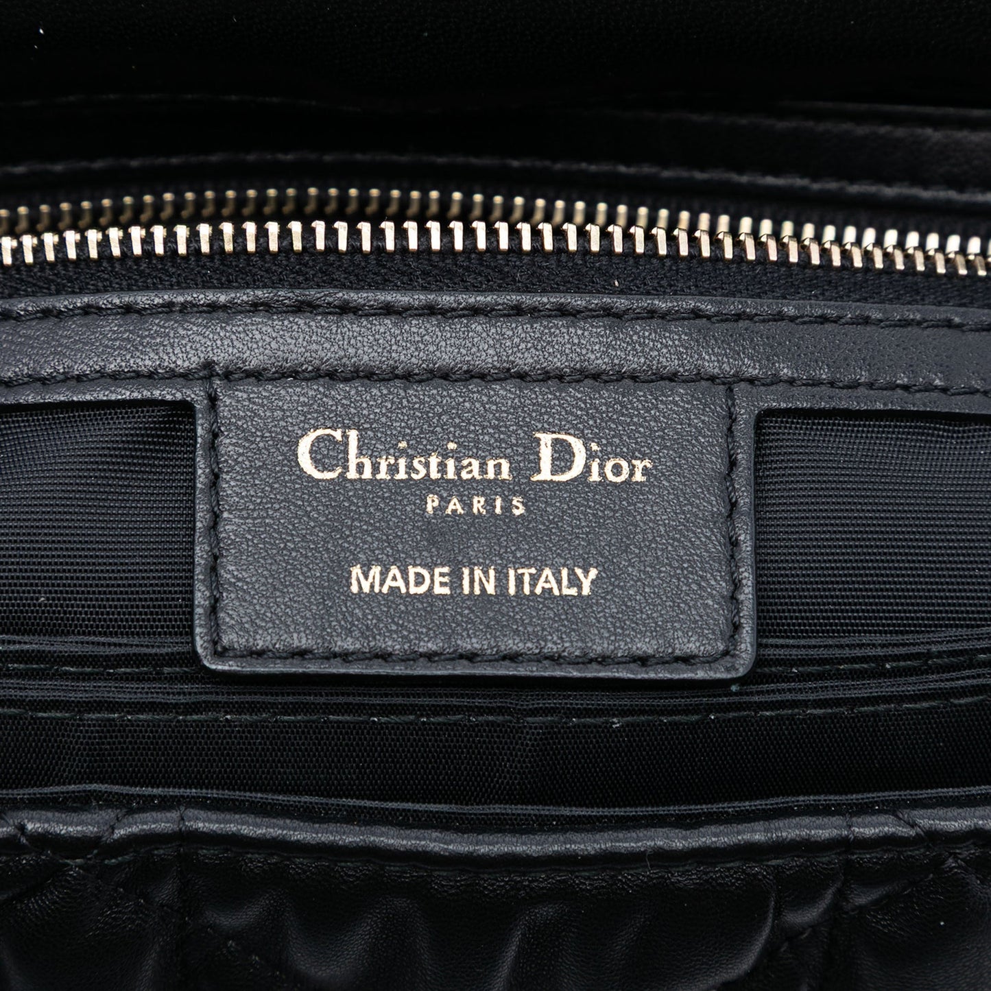 Black Dior Medium Lambskin Cannage Gaufre Delices Flap Shoulder Bag