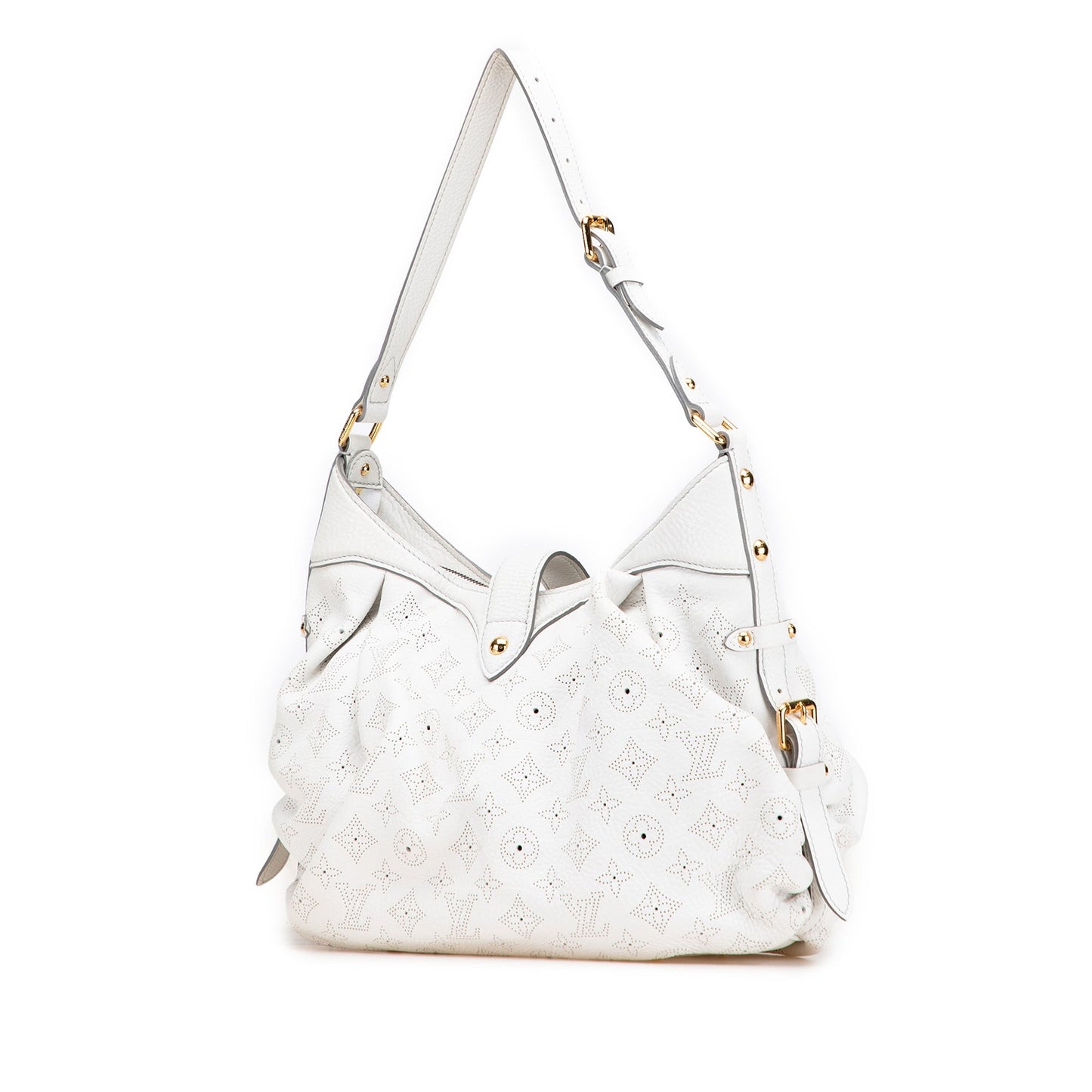 White Louis Vuitton Monogram Mahina XS Crossbody Bag