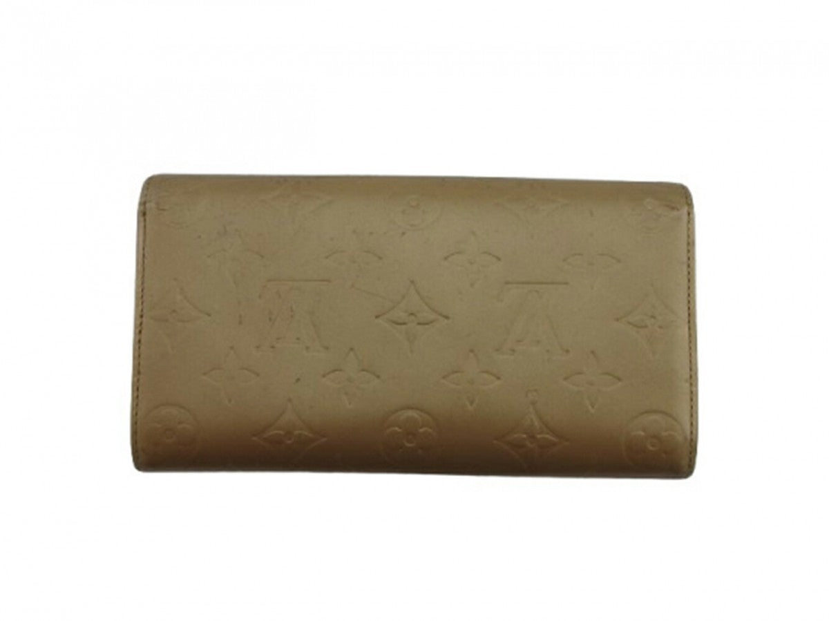 LOUIS VUITTON Long Wallet Purse Ambre (Beige) Pochette Porto MonÃ©credi