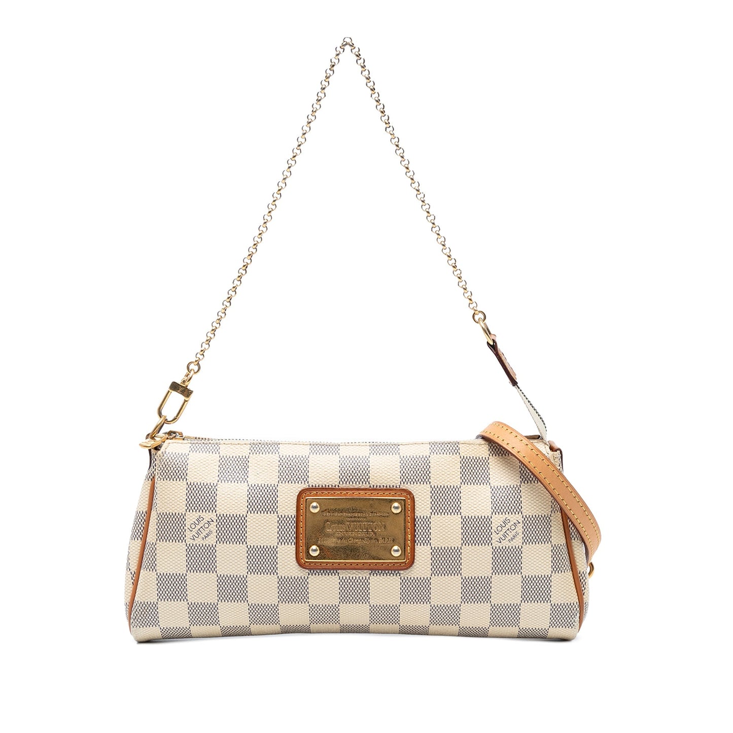 White Louis Vuitton Damier Azur Eva Satchel