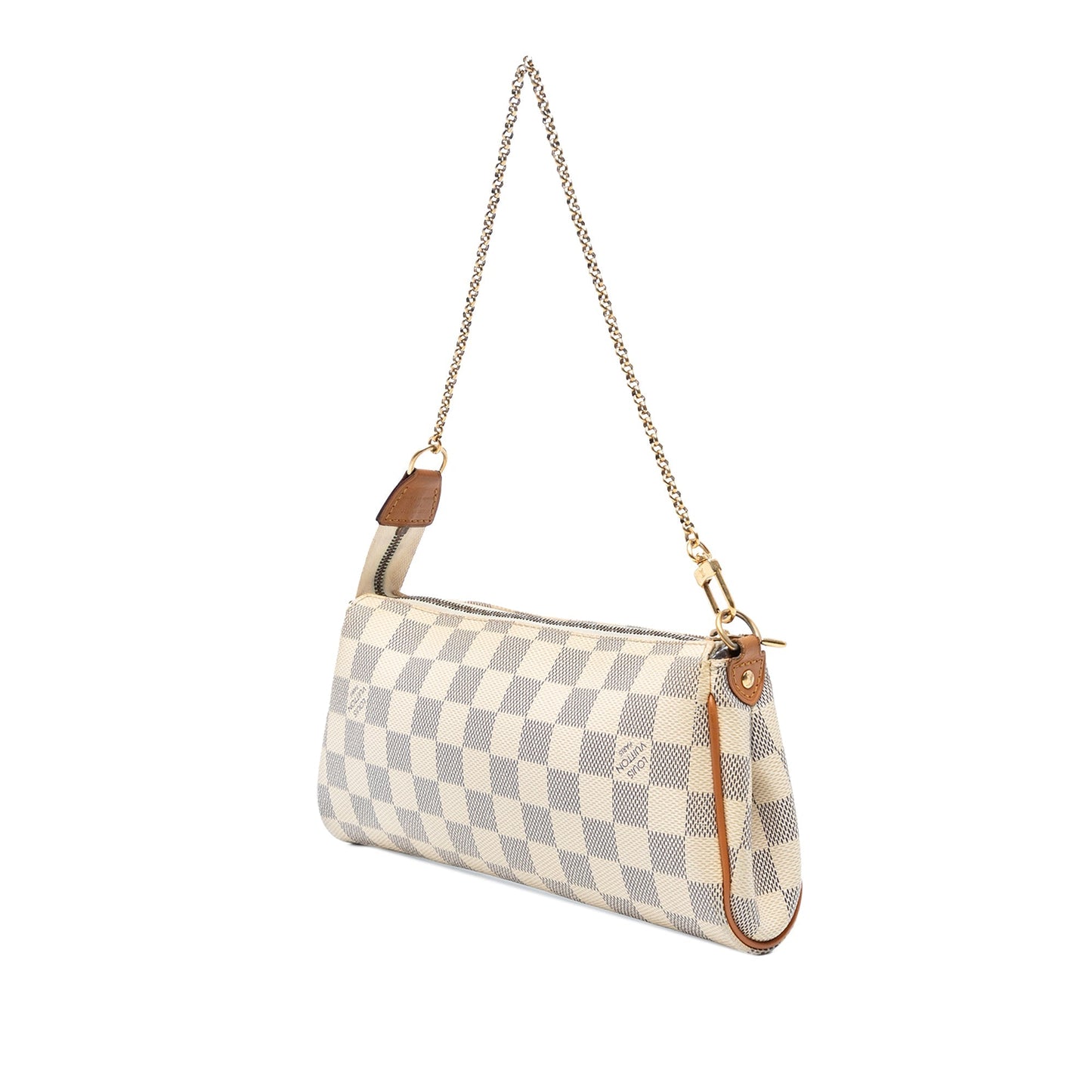 White Louis Vuitton Damier Azur Eva Satchel