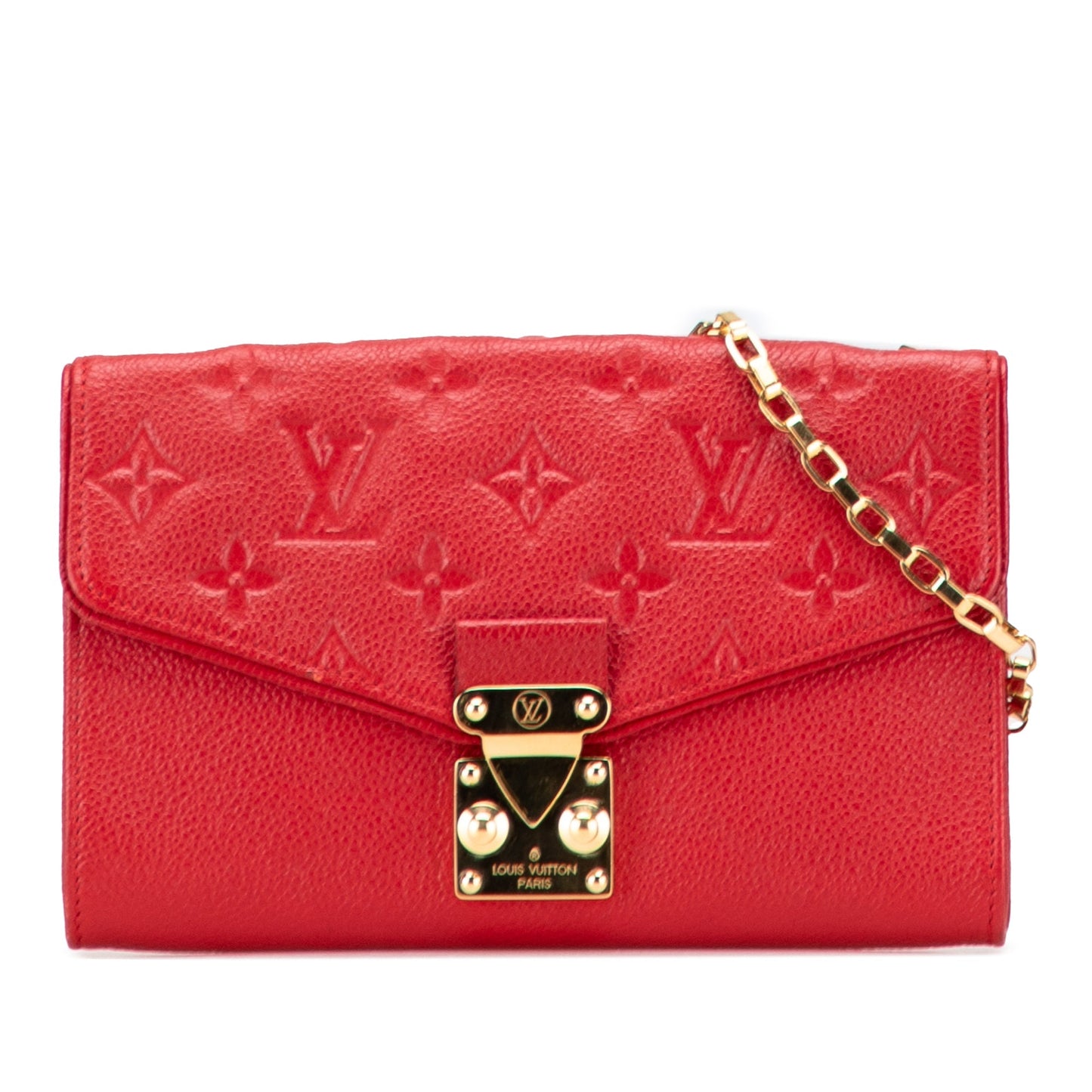 Red Louis Vuitton Monogram Empreinte Saint Germain Pochette Crossbody Bag