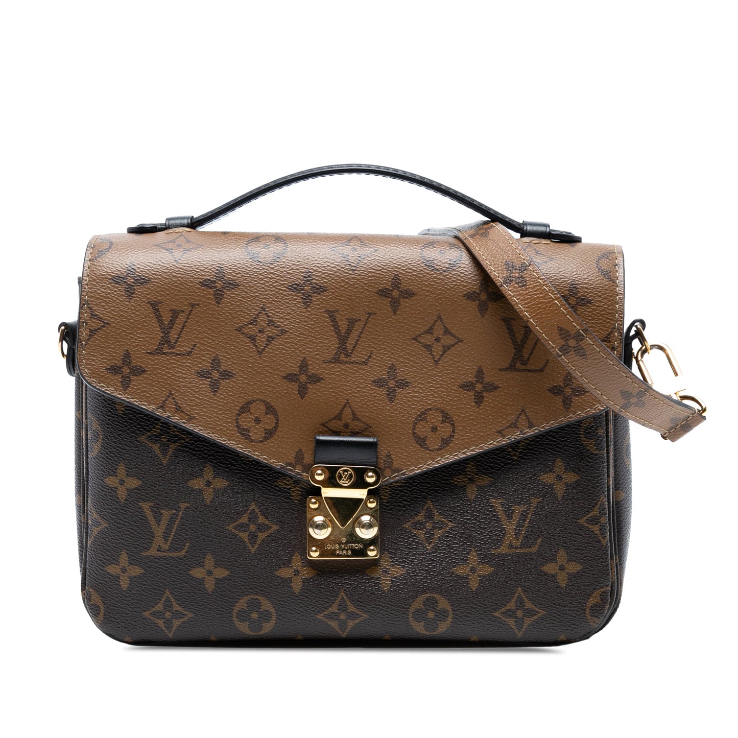 Brown Louis Vuitton Monogram Reverse Pochette Metis Satchel