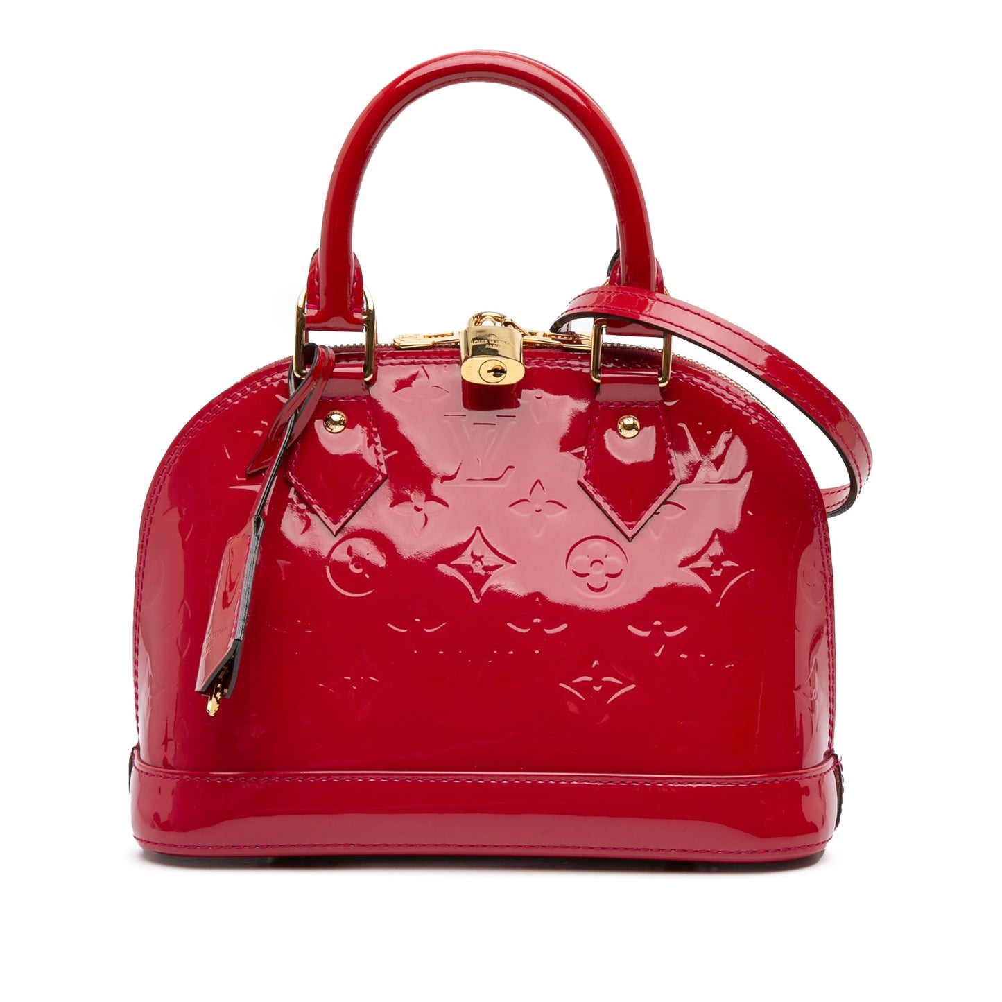 Pink Louis Vuitton Monogram Vernis Alma BB Satchel