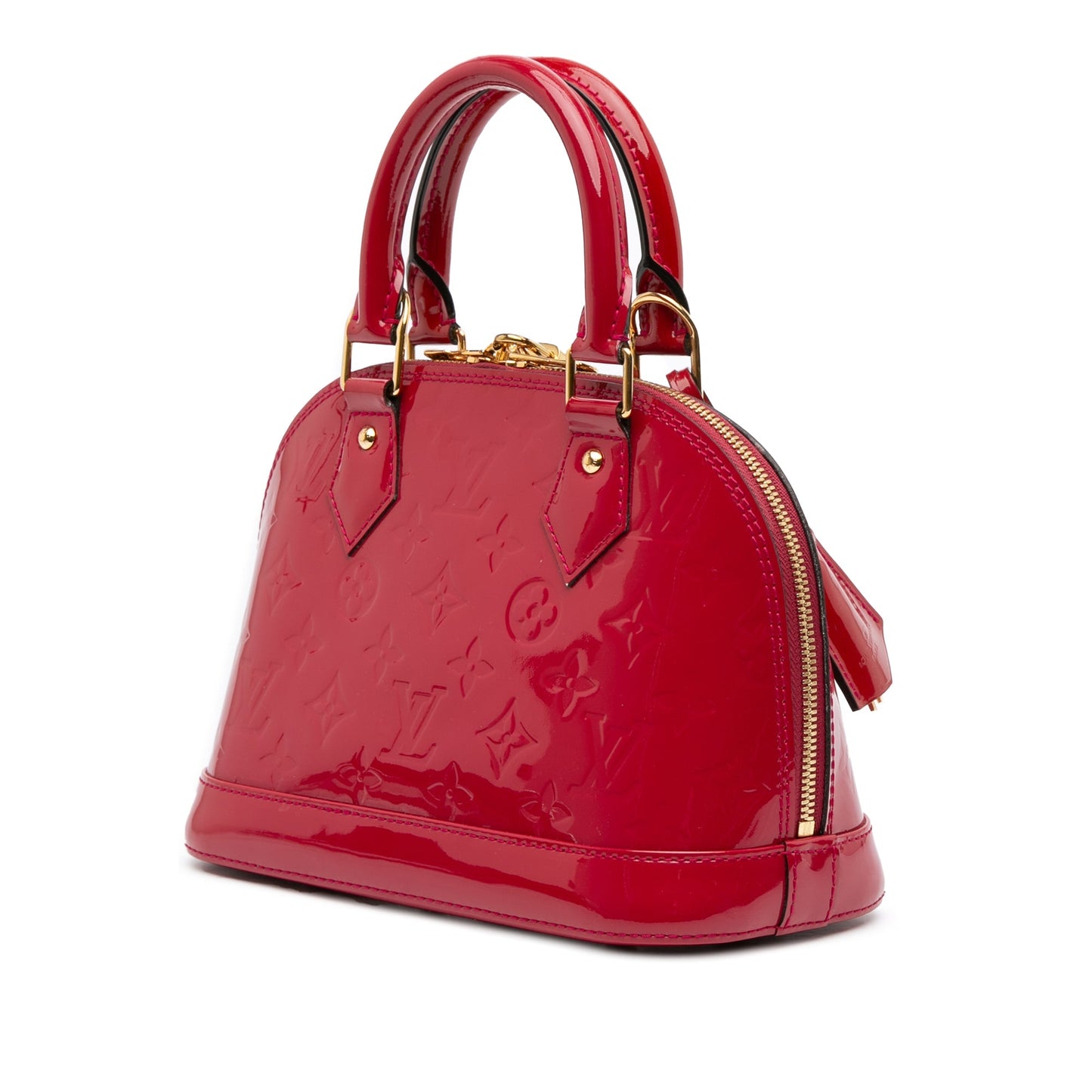 Pink Louis Vuitton Monogram Vernis Alma BB Satchel