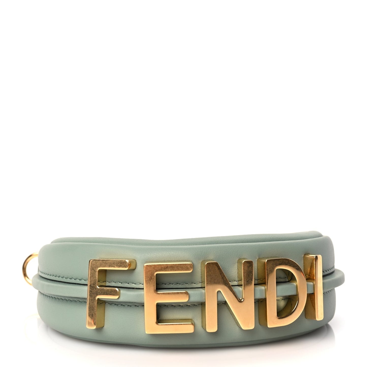 Fendi Vitello Grace New Matte Nano Fendigraphy Hobo Charm Menta
