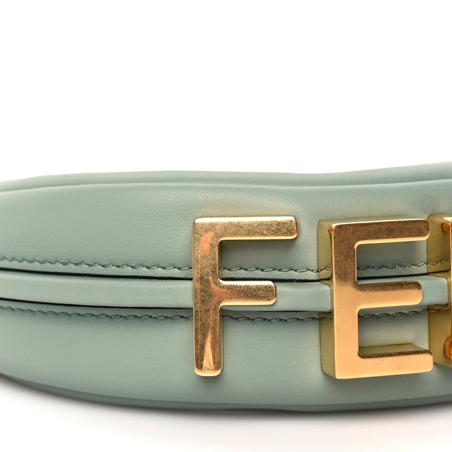 Fendi Vitello Grace New Matte Nano Fendigraphy Hobo Charm Menta