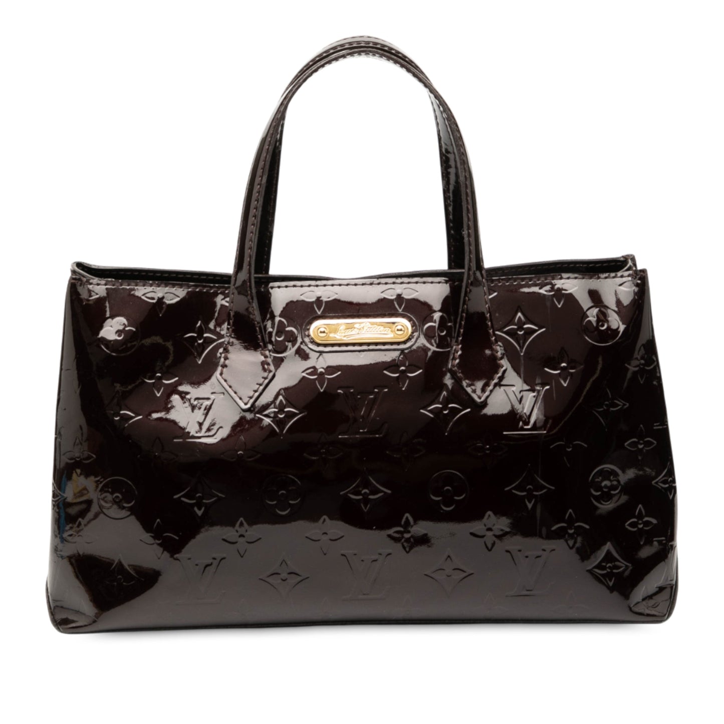 Purple Louis Vuitton Monogram Vernis Wilshire PM Handbag