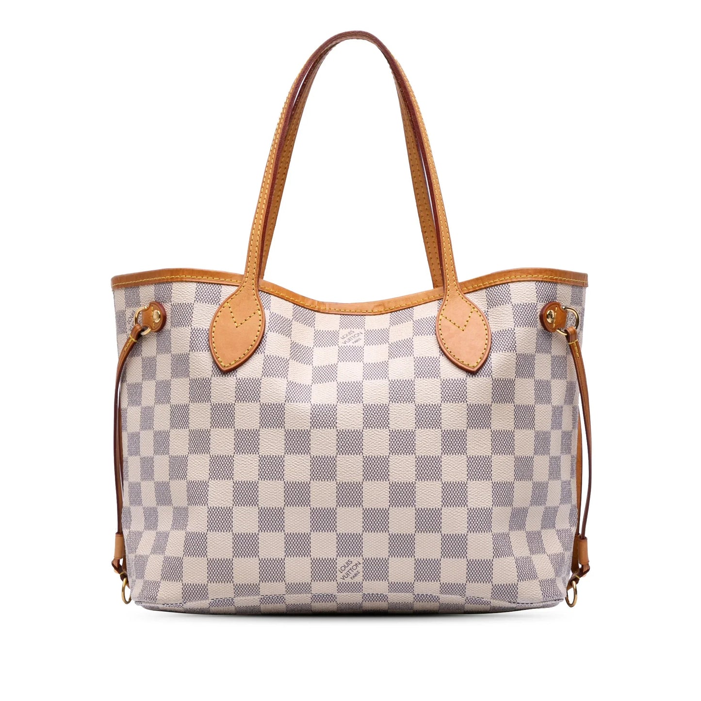 White Louis Vuitton Damier Azur Neverfull PM Tote Bag