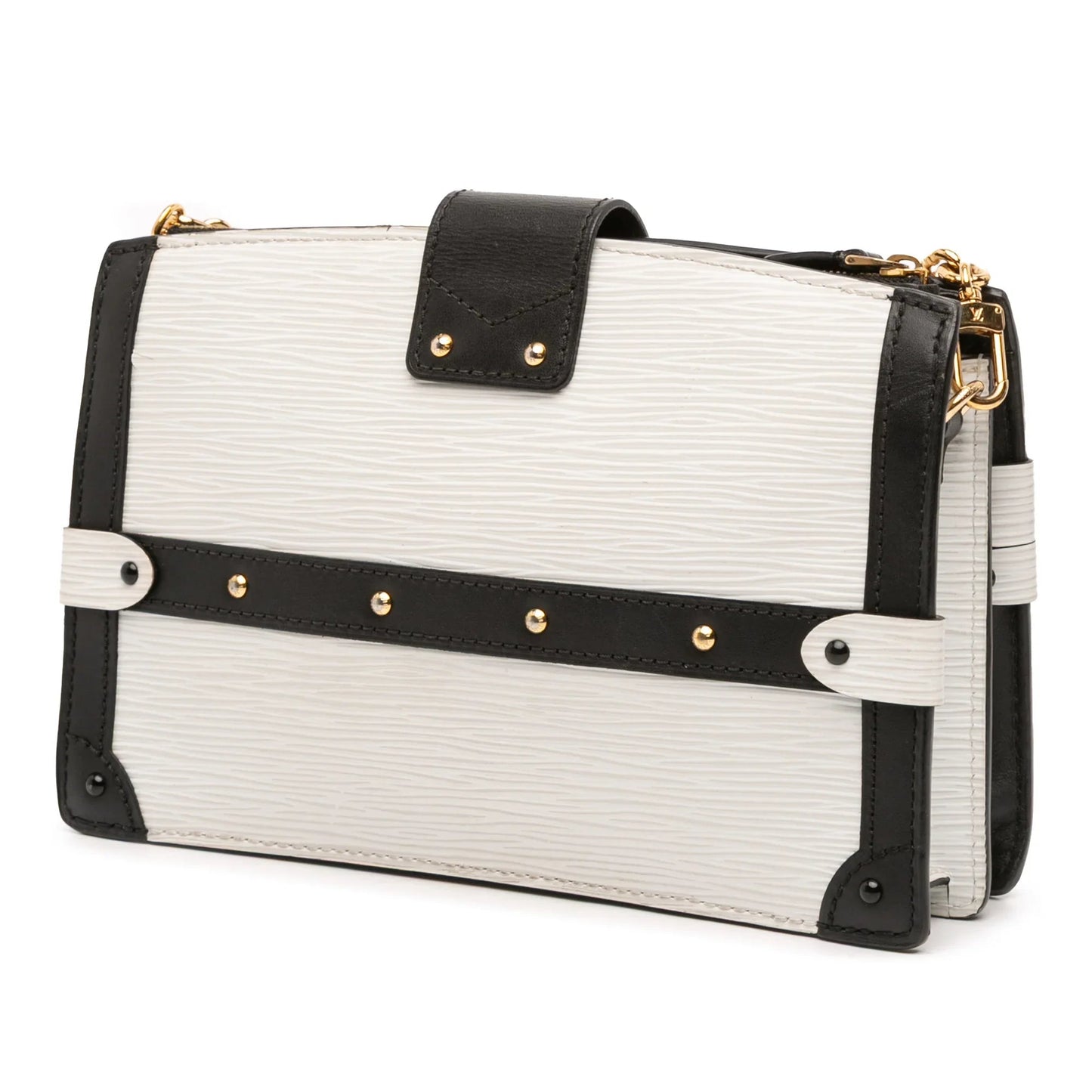 White Louis Vuitton Epi Trunk Clutch Crossbody Bag