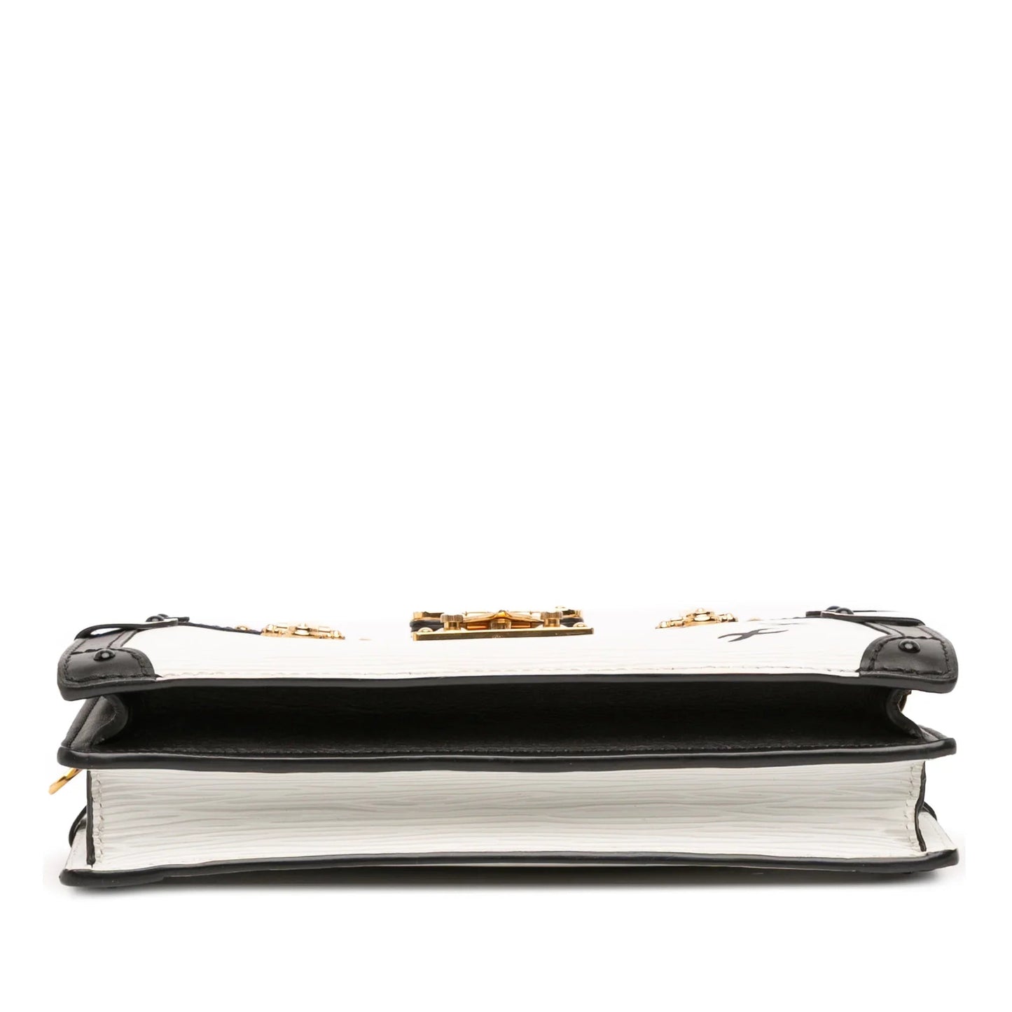 White Louis Vuitton Epi Trunk Clutch Crossbody Bag