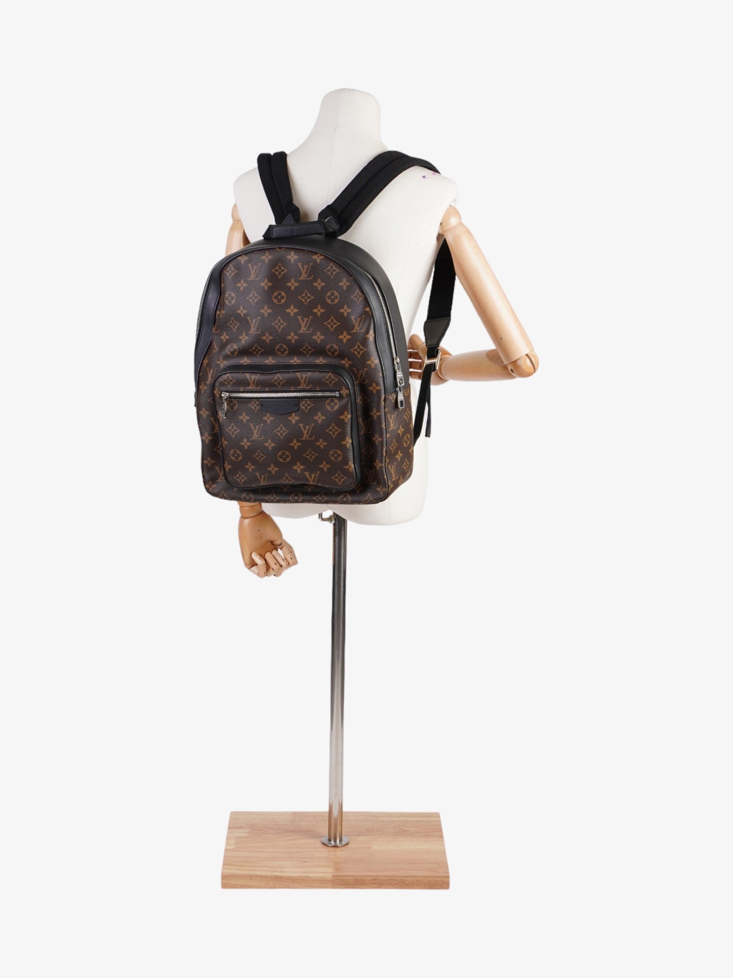 Louis Vuitton Josh Rucksack Monogram / Black Coated Canvas