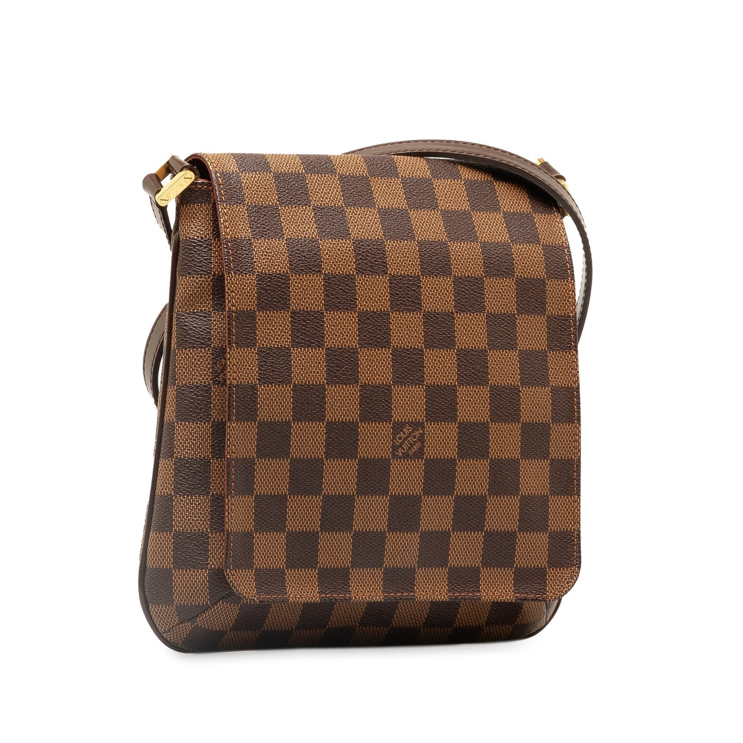Brown Louis Vuitton Damier Ebene M tte Salsa Long Strap Crossbody Bag