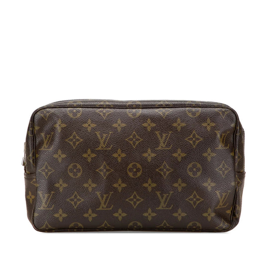 Brown Louis Vuitton Monogram Trousse Toilette 28 Clutch Bag