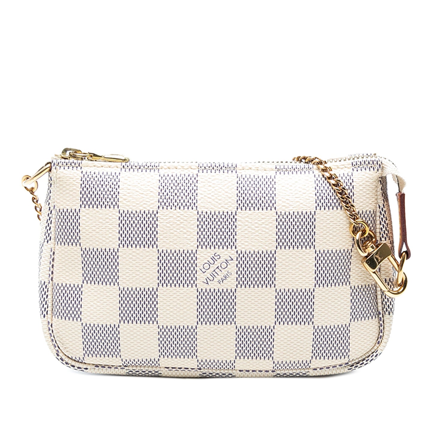 White Louis Vuitton Damier Azur Mini Pochette Accessoires Handbag