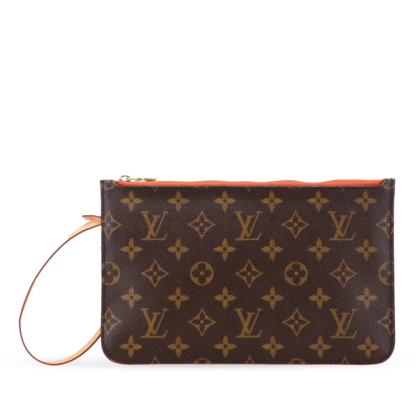 Brown Louis Vuitton Monogram Neverfull Pouch
