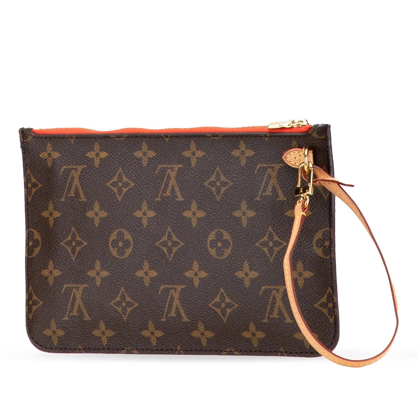 Brown Louis Vuitton Monogram Neverfull Pouch