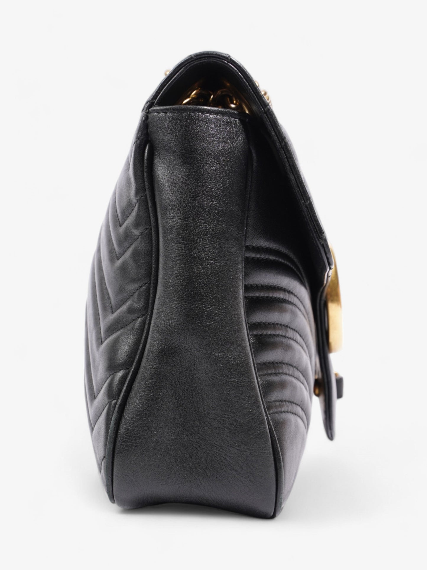 Gucci GG Marmont Black Matelasse Leather Medium