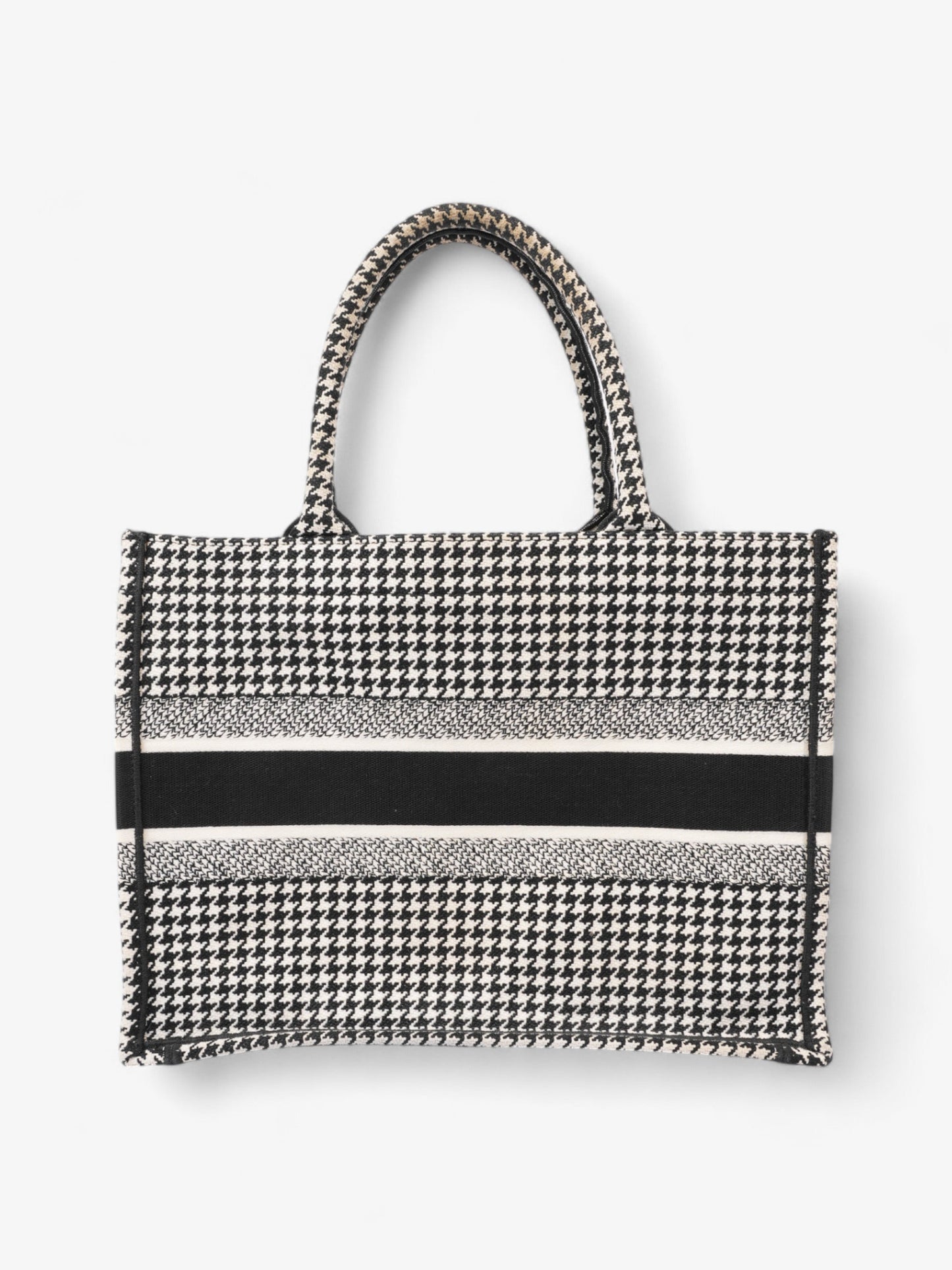 Christian Dior Book Tote Black / White Canvas Medium