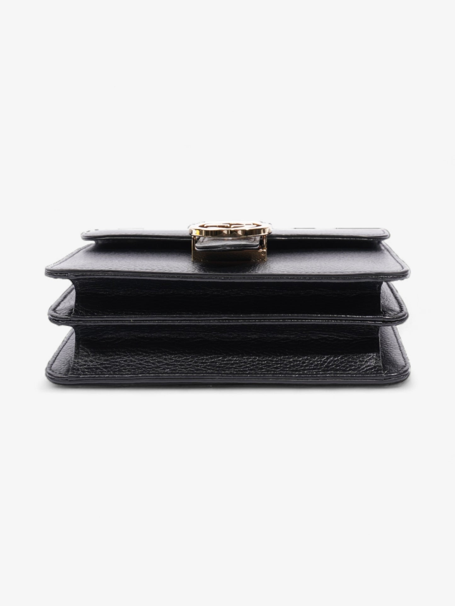 Gucci Interlocking GG  Black Leather Small