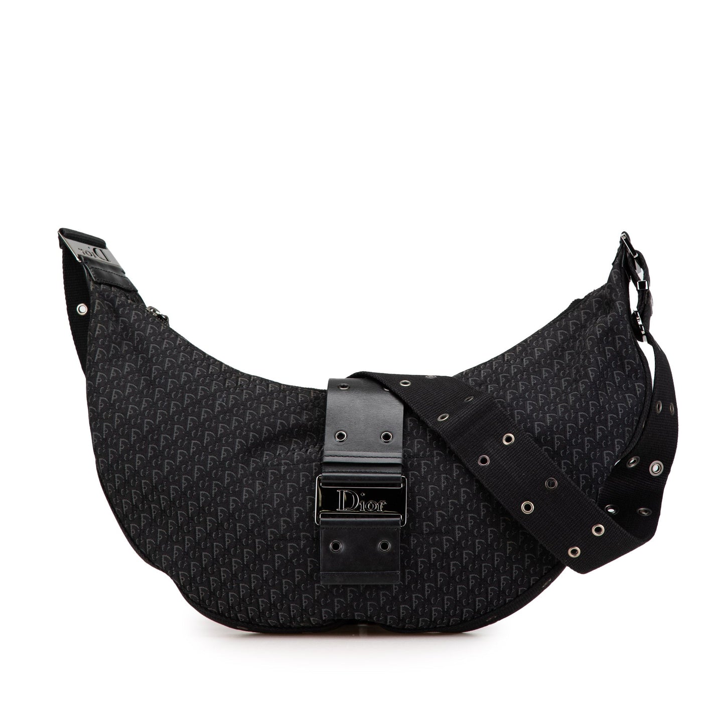 Dior Leather Canvas Shoulder Bag