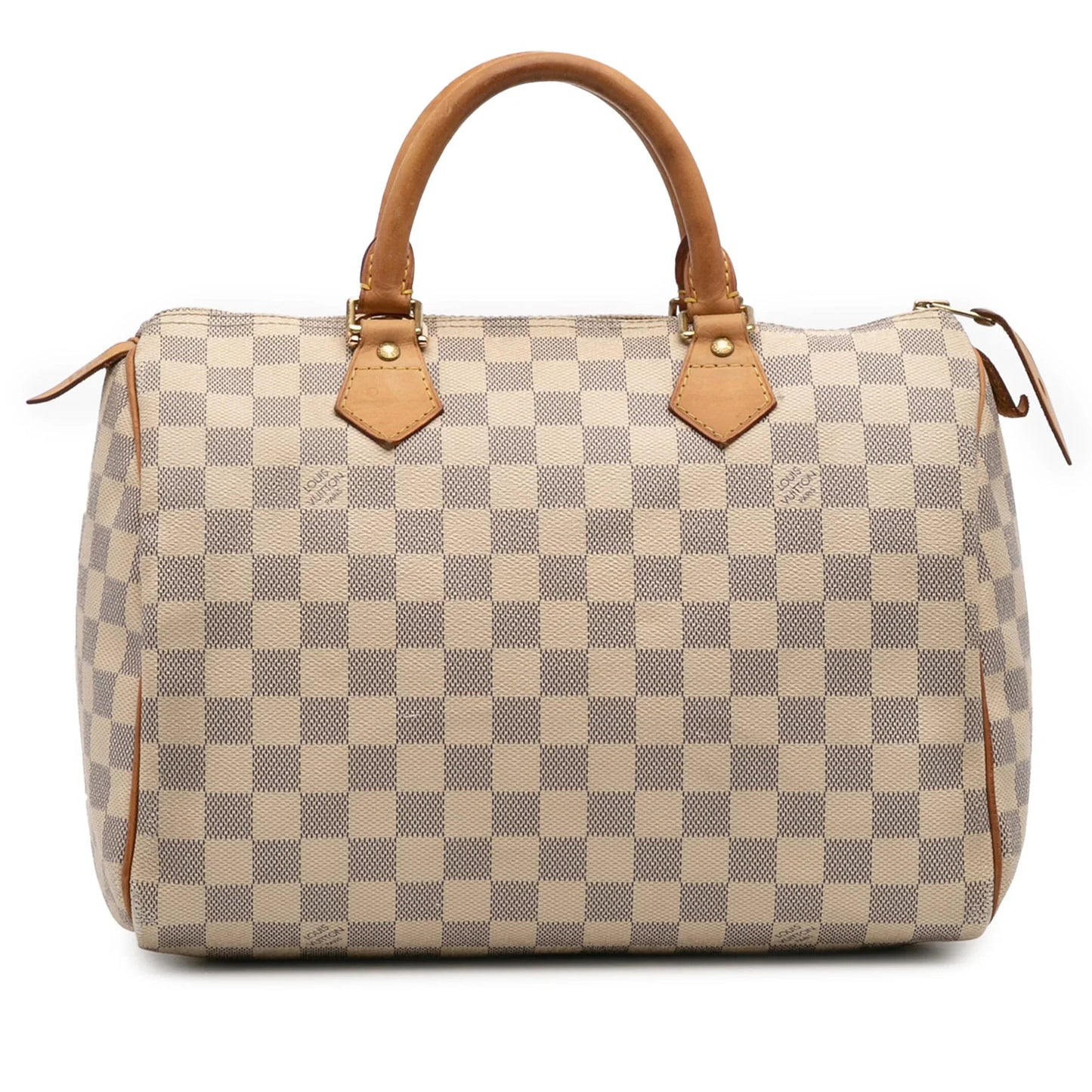 White Louis Vuitton Damier Azur Speedy 30 Boston Bag