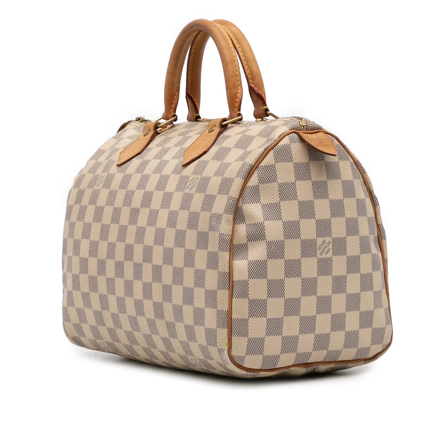 White Louis Vuitton Damier Azur Speedy 30 Boston Bag