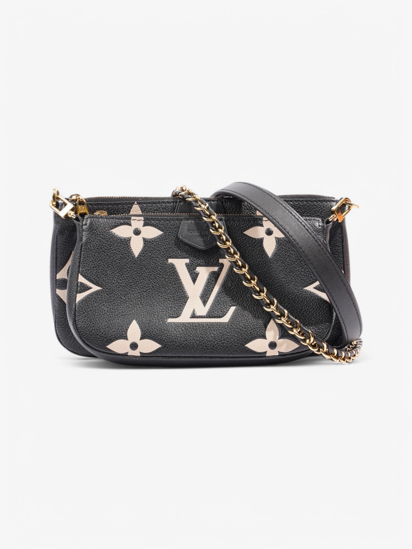 Louis Vuitton Multi Pochette Accessories Black / Beige Empreinte Leather