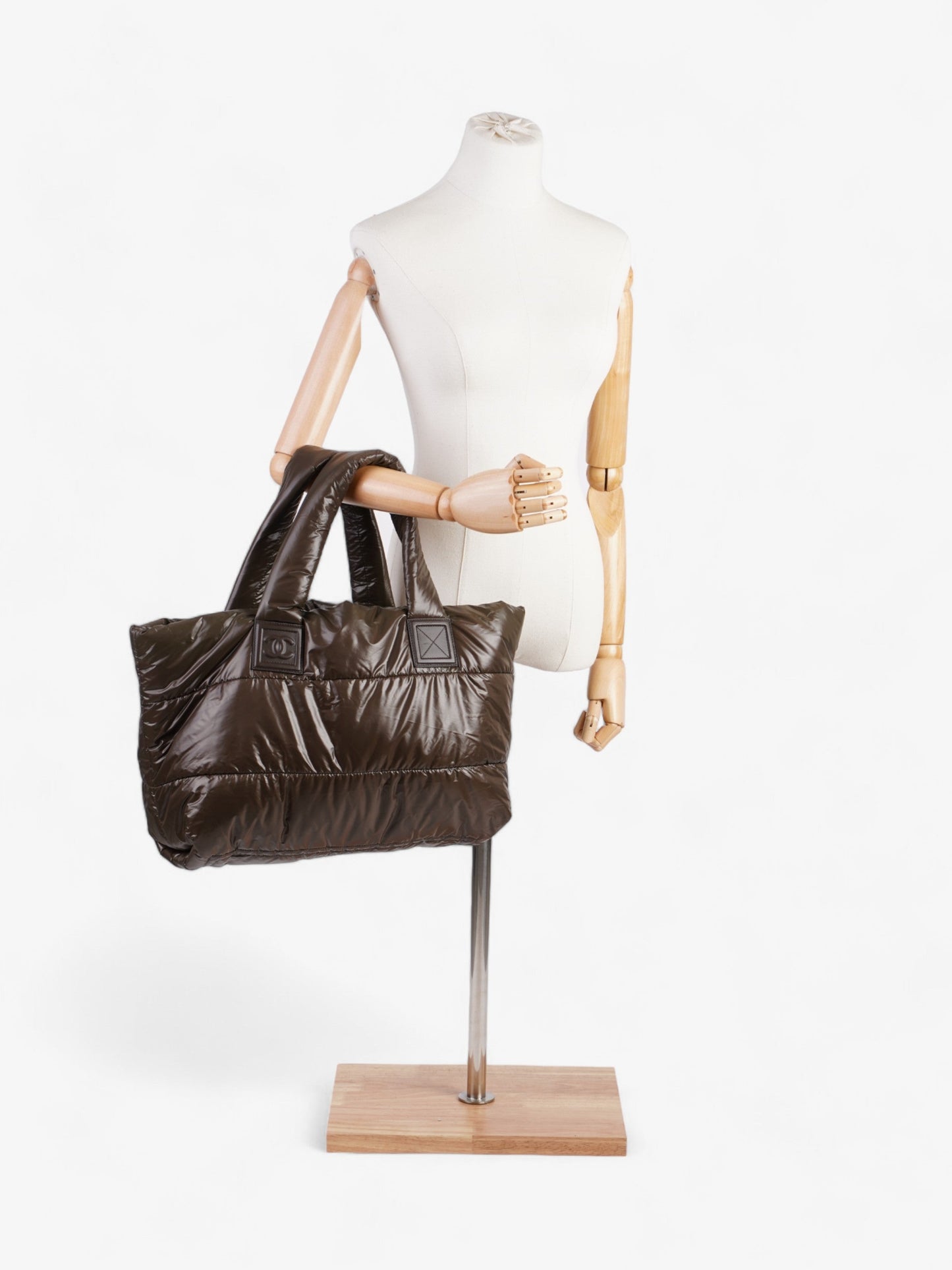 Chanel Coccon Tote Bag Brown Nylon Small