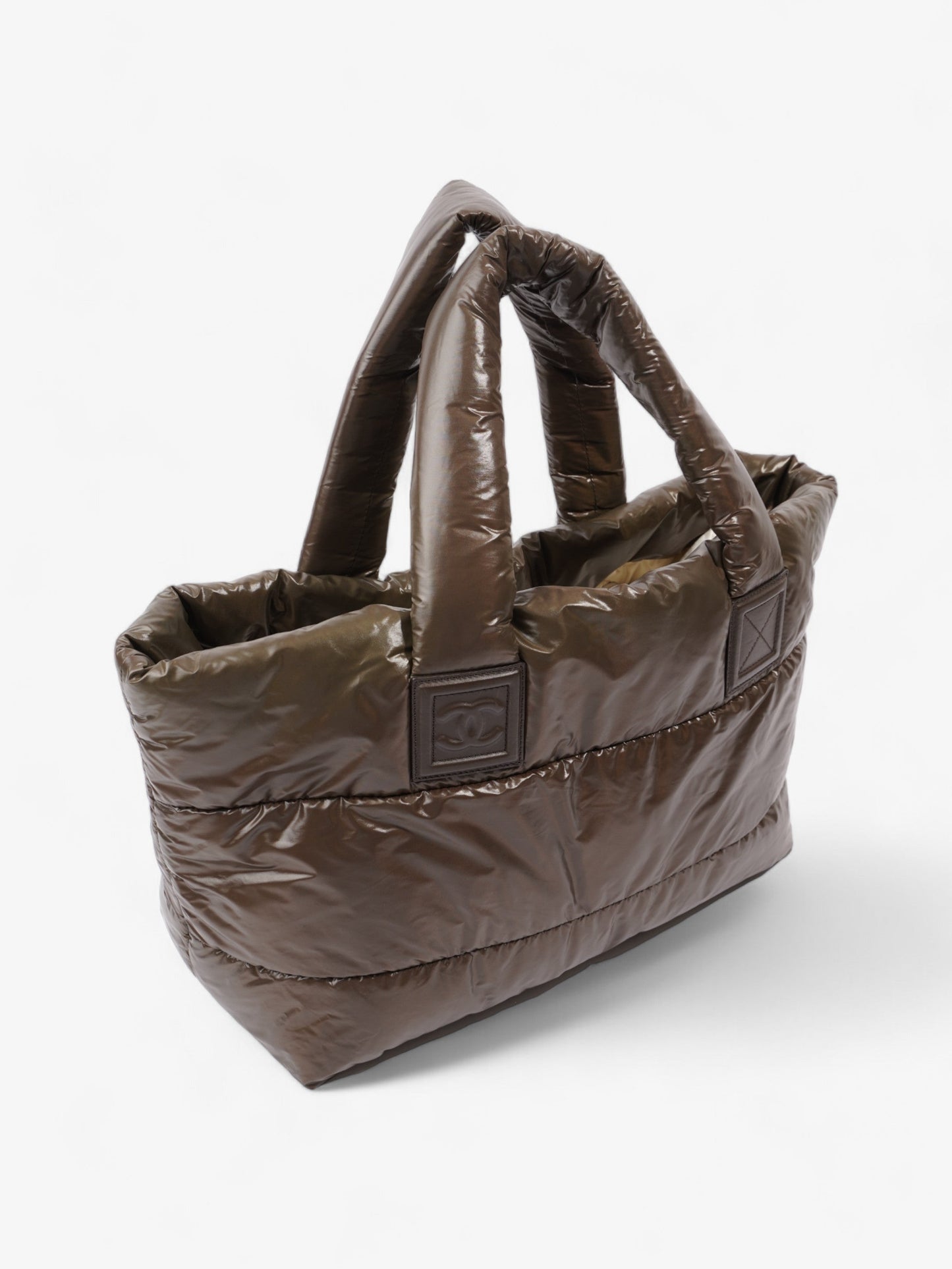 Chanel Coccon Tote Bag Brown Nylon Small