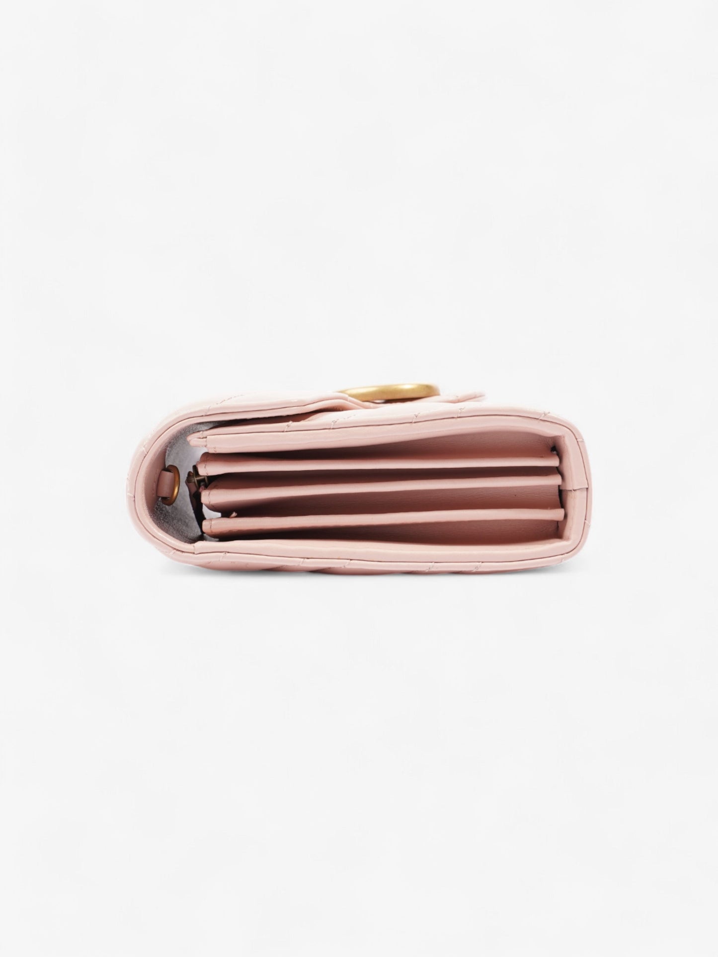 Gucci GG Marmont Chain Wallet Pink Matelasse Leather Mini