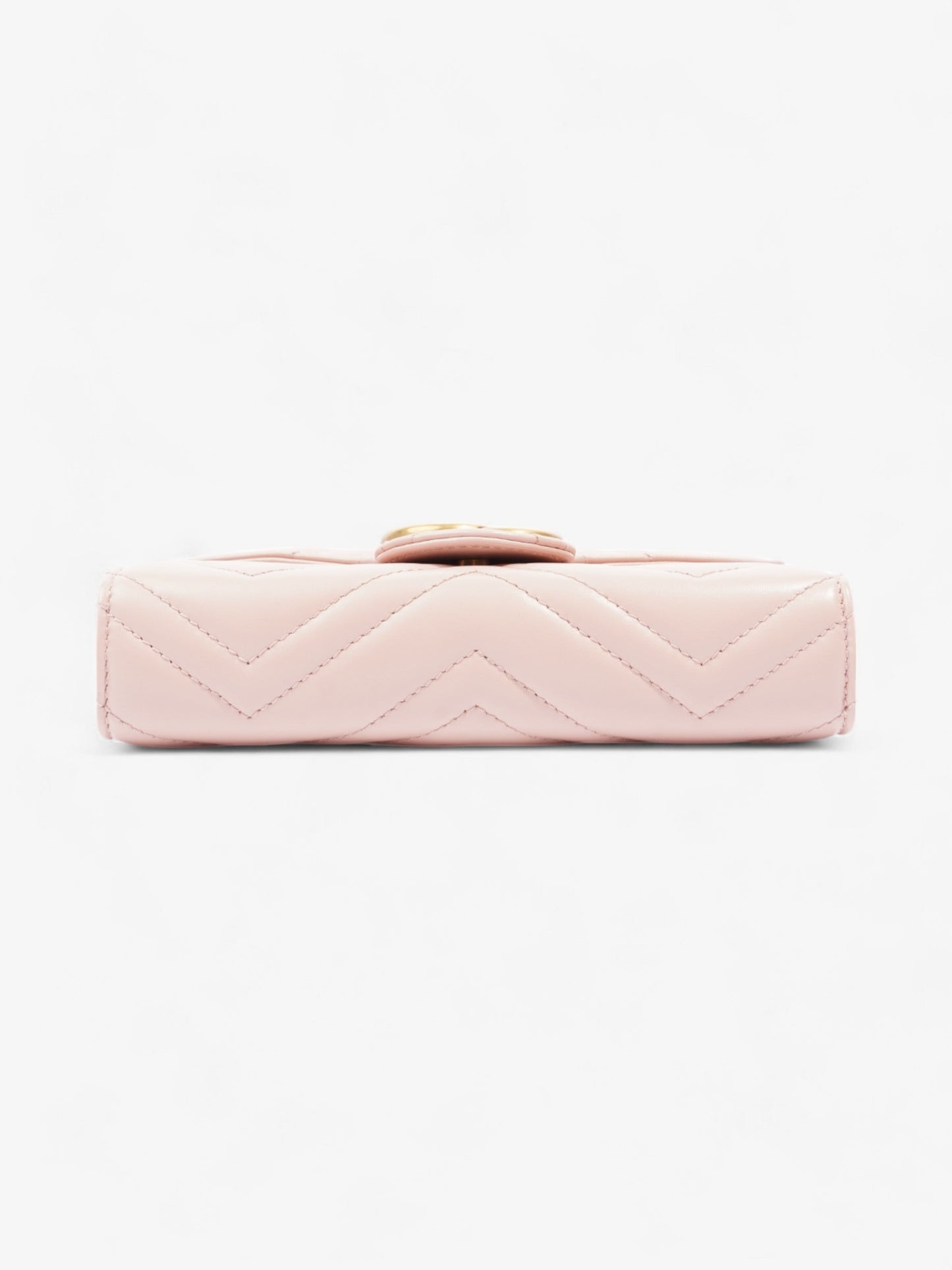 Gucci GG Marmont Chain Wallet Pink Matelasse Leather Mini