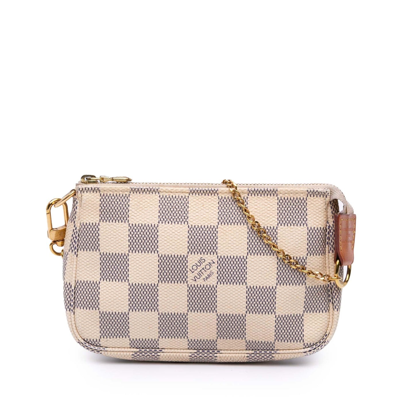 White Louis Vuitton Damier Azur Mini Pochette Accessoires Handbag