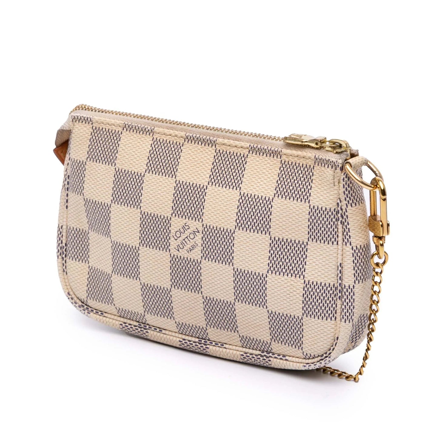 White Louis Vuitton Damier Azur Mini Pochette Accessoires Handbag