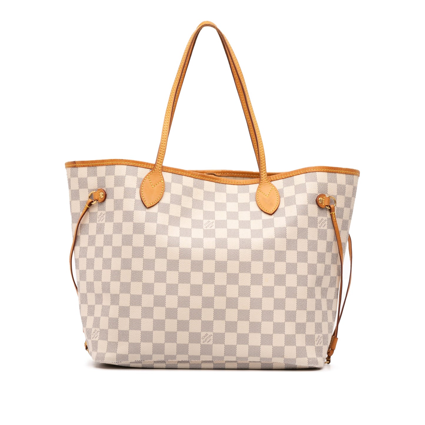 White Louis Vuitton Damier Azur Neverfull MM Tote Bag