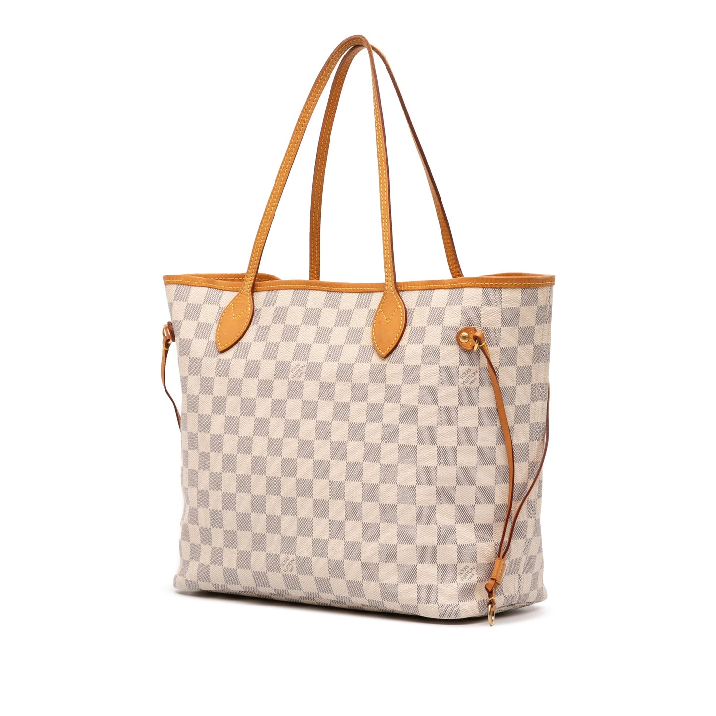 White Louis Vuitton Damier Azur Neverfull MM Tote Bag